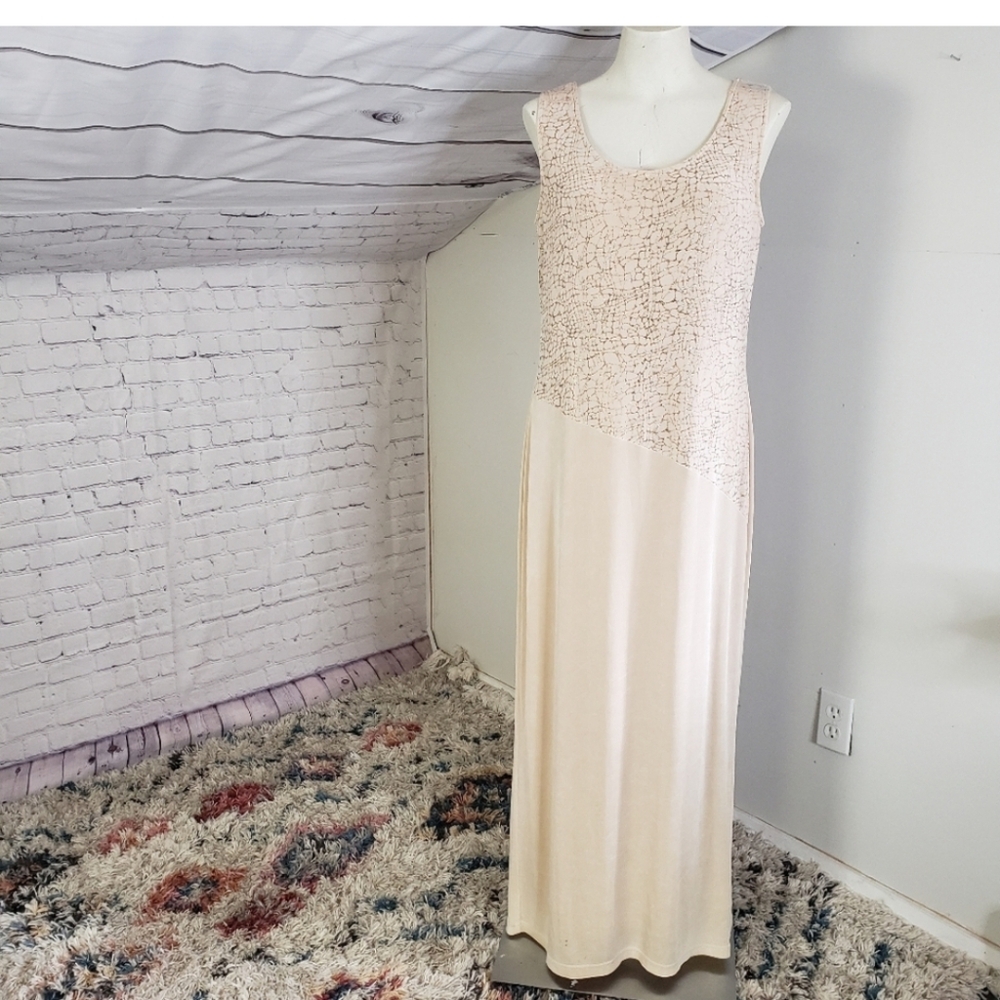 Joseph Ribkoff Elegant Cream Maxi Dress